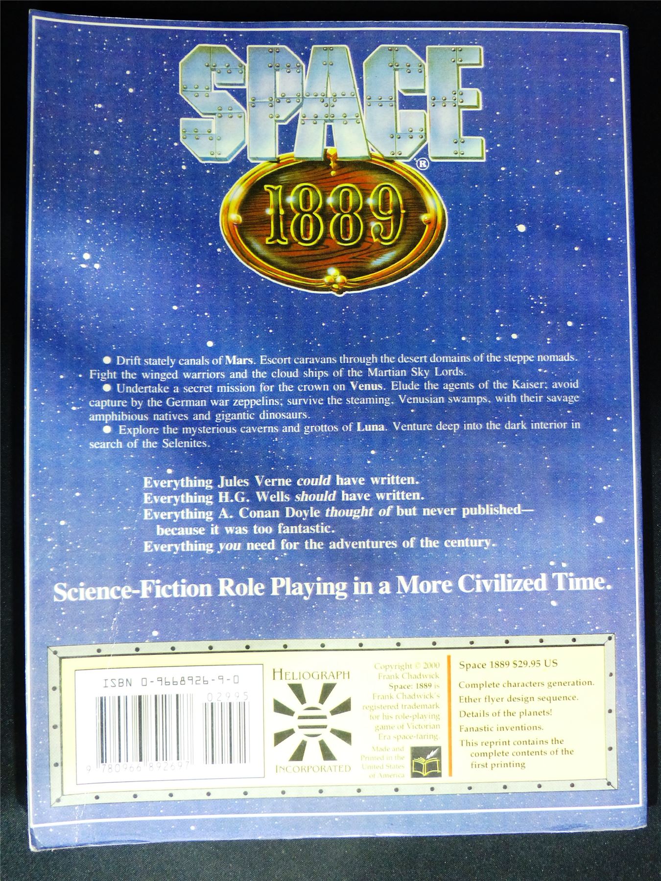 Space 1889 Roleplaying in a more Civilized Time - Roleplay Softback #2V5