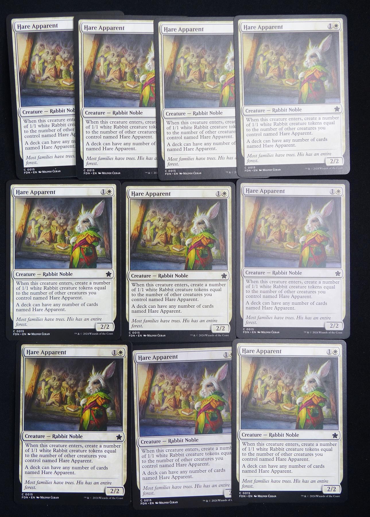 Hare Apparent x 10 - FDN - Mtg Card