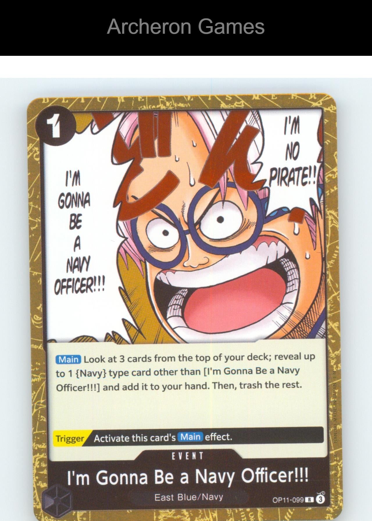 I'm Gonna Be a Navy Officer!!! OP11-099 R One Piece Card NM/EX+ Foil