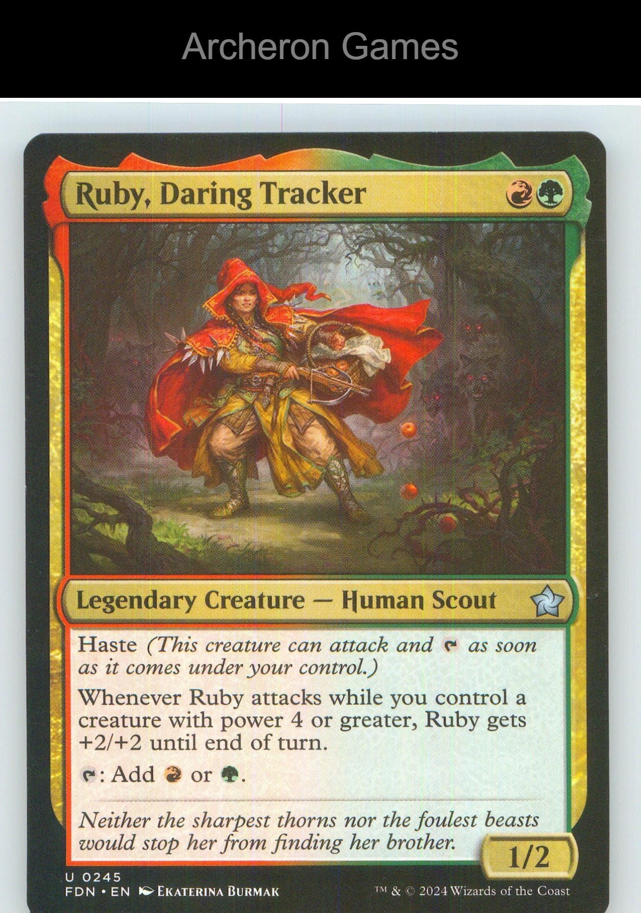 Ruby, Daring Tracker FDN 245 UC MTG Card NM/EX+