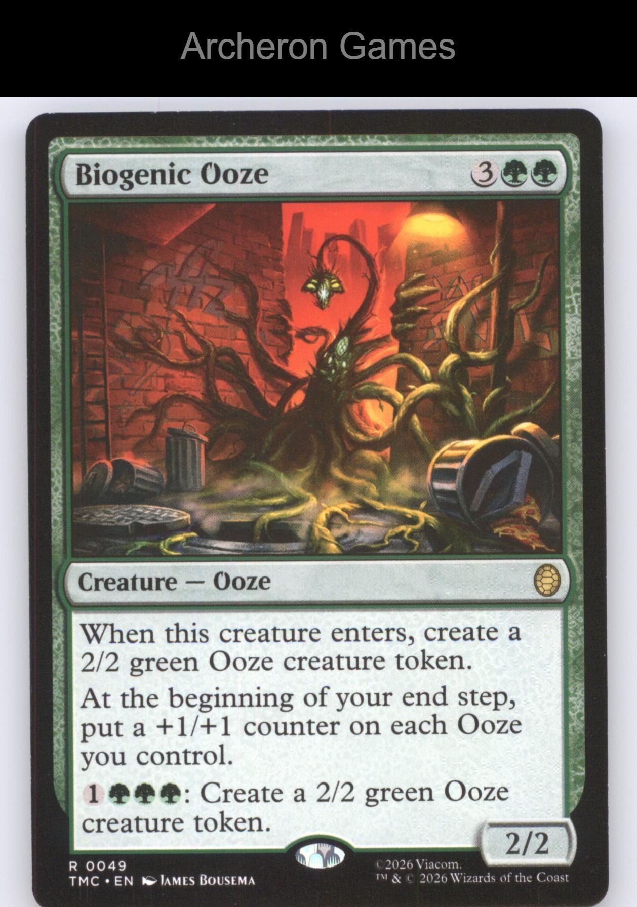 Biogenic Ooze TMC 49 R MTG Card Commander: Teenage Mutant Ninja Turtles