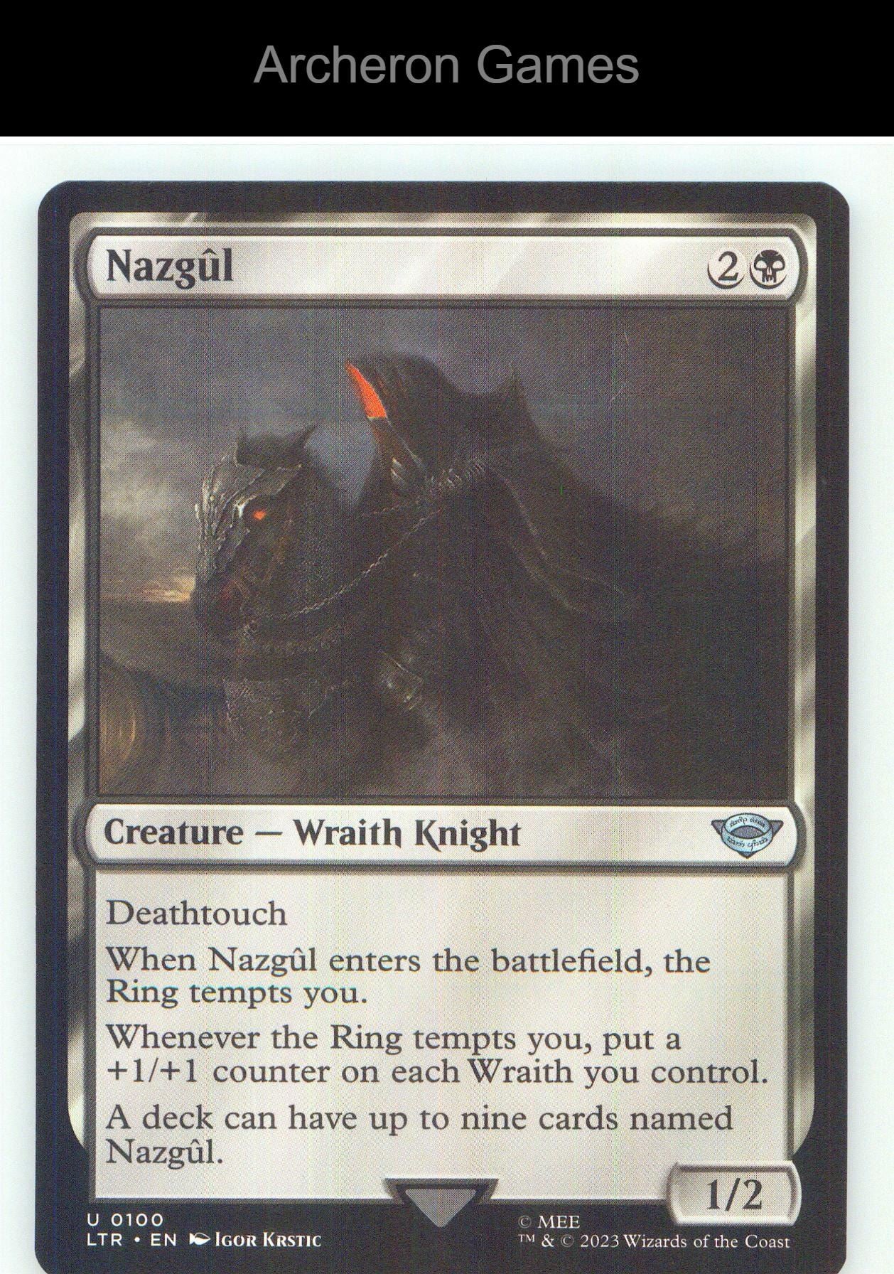 Nazgul (0100) LTR 100 UC MTG Card NM/EX+