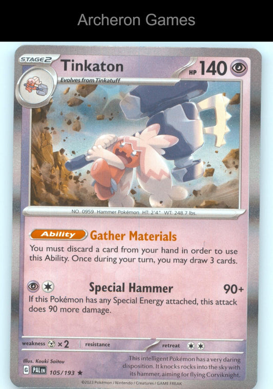 Pokemon Card Tinkaton (Holo) 105/193 R
