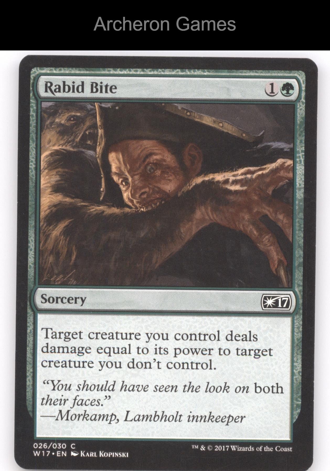 Rabid Bite 26 C MTG Card Welcome Deck 2017