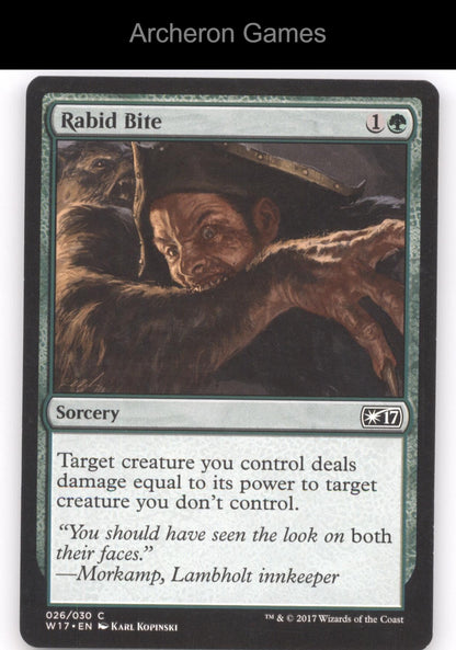 Rabid Bite 26 C MTG Card Welcome Deck 2017