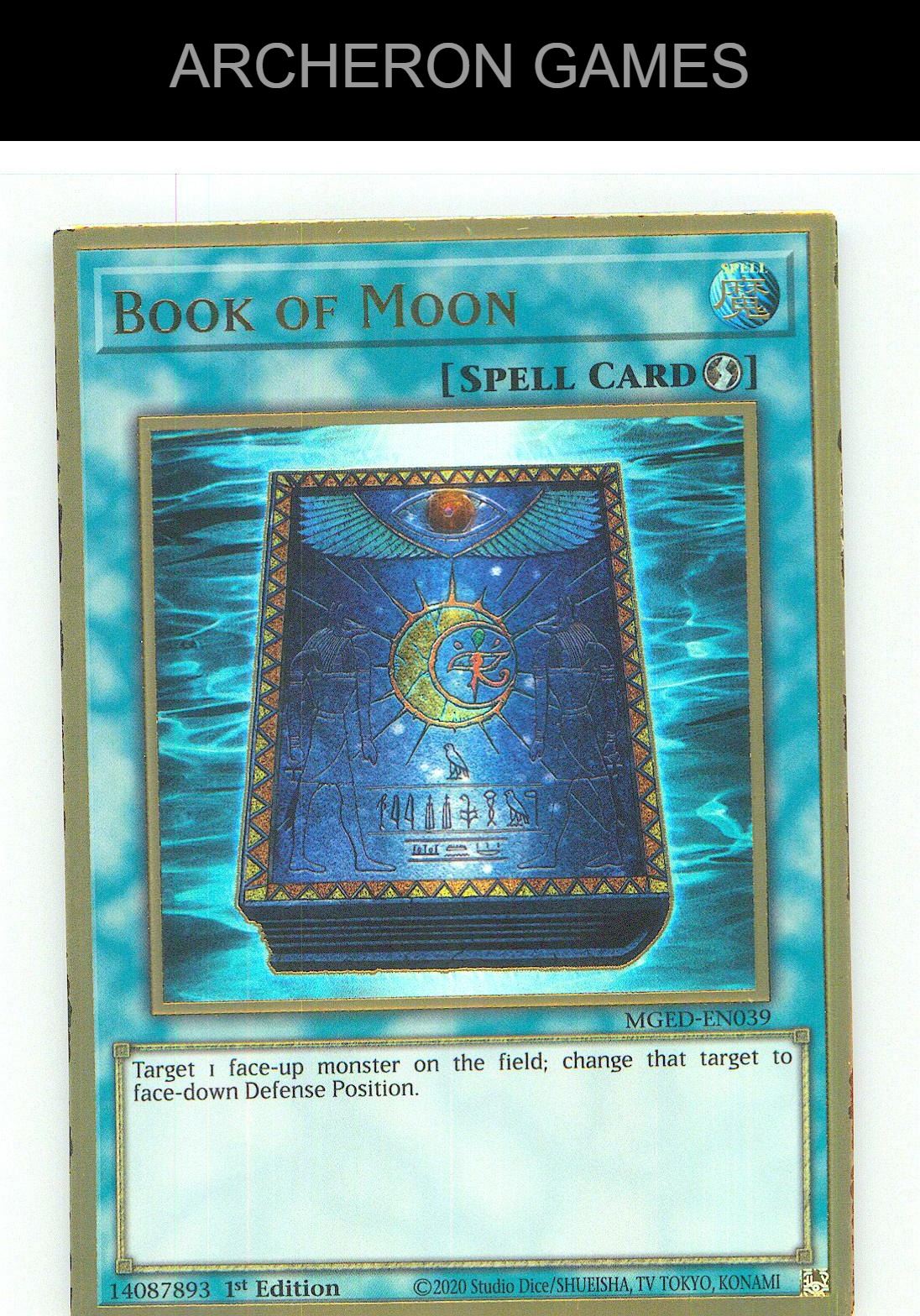 Book of Moon Premium Gold Rare YUGIOH Card 1st Edition