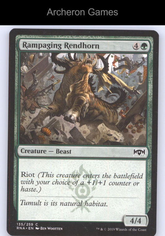 Rampaging Rendhorn 135 C MTG Card Ravnica Allegiance
