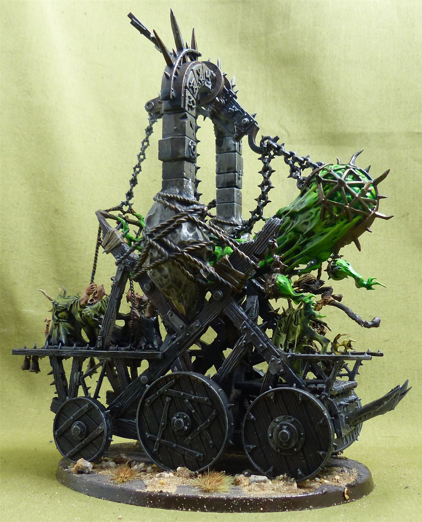Plague Priest on Plague Furnace painted - Skaven - Warhammer AoS #5SJ