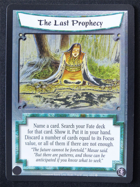 The Last Prophecy Foil - Tom - Legend of the Five Rings L5R Card #WJ