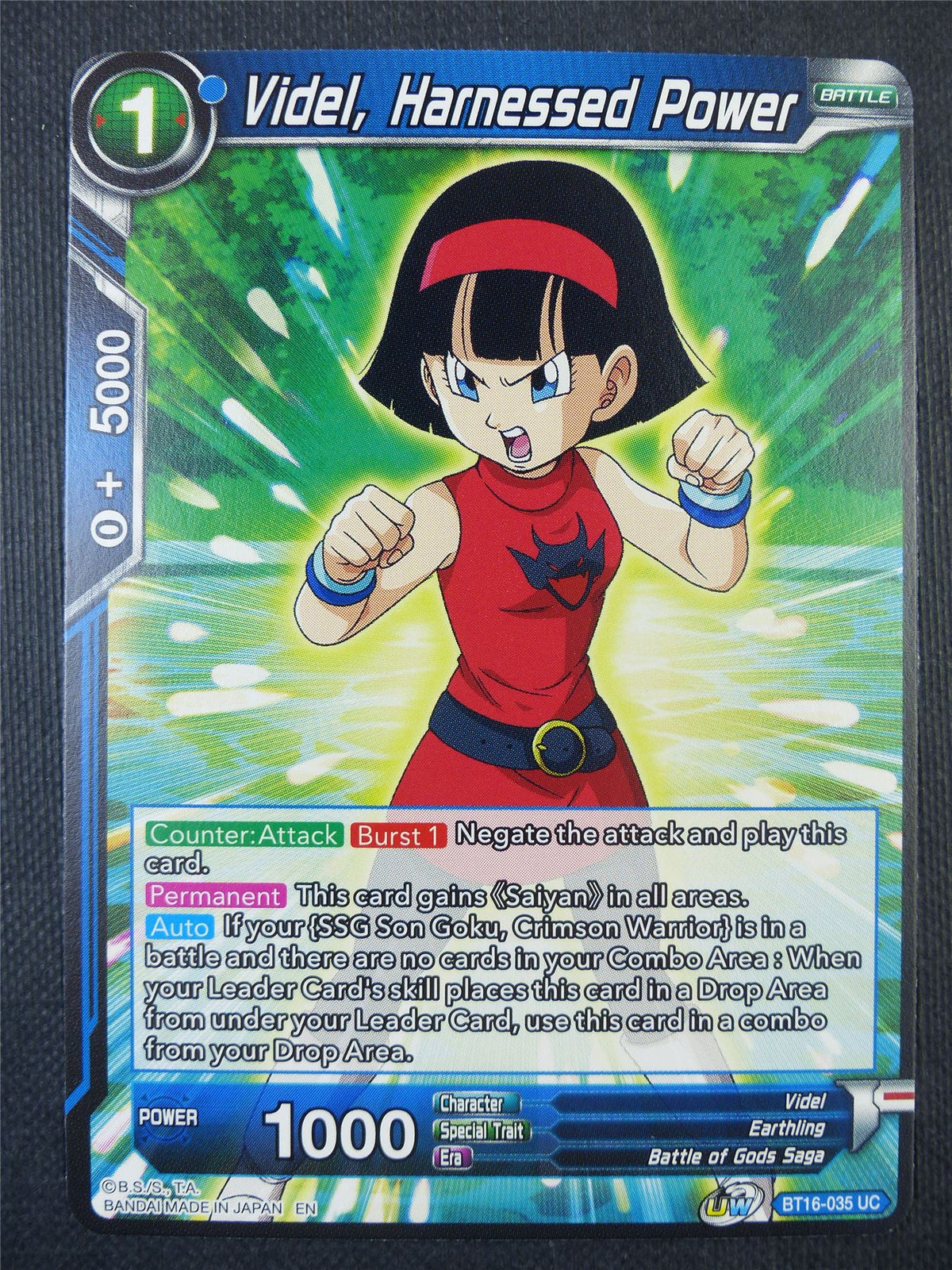Videl Harnessed Power - Dragon Ball Super Card #7YL