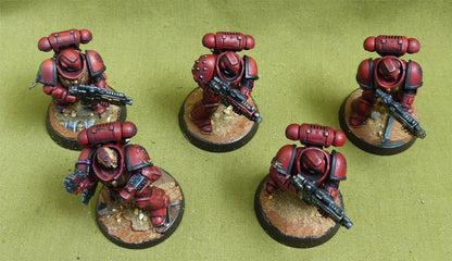 Intercessor Squad set of 5 painted - Blood Angels - Warhammer 40K #5BZ