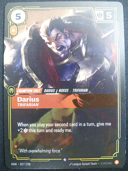 Darius Trifarian 027/298 Rare Foil - OGN - Riftbound Card #2DN