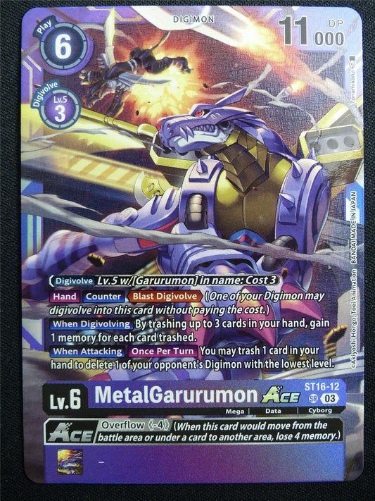 MetalGarurumon ST16-12 SR Foil - Digimon Card #30O