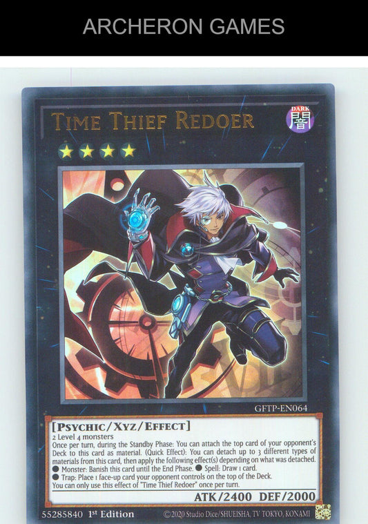 Time Thief Redoer UR YUGIOH Card 1st Edition