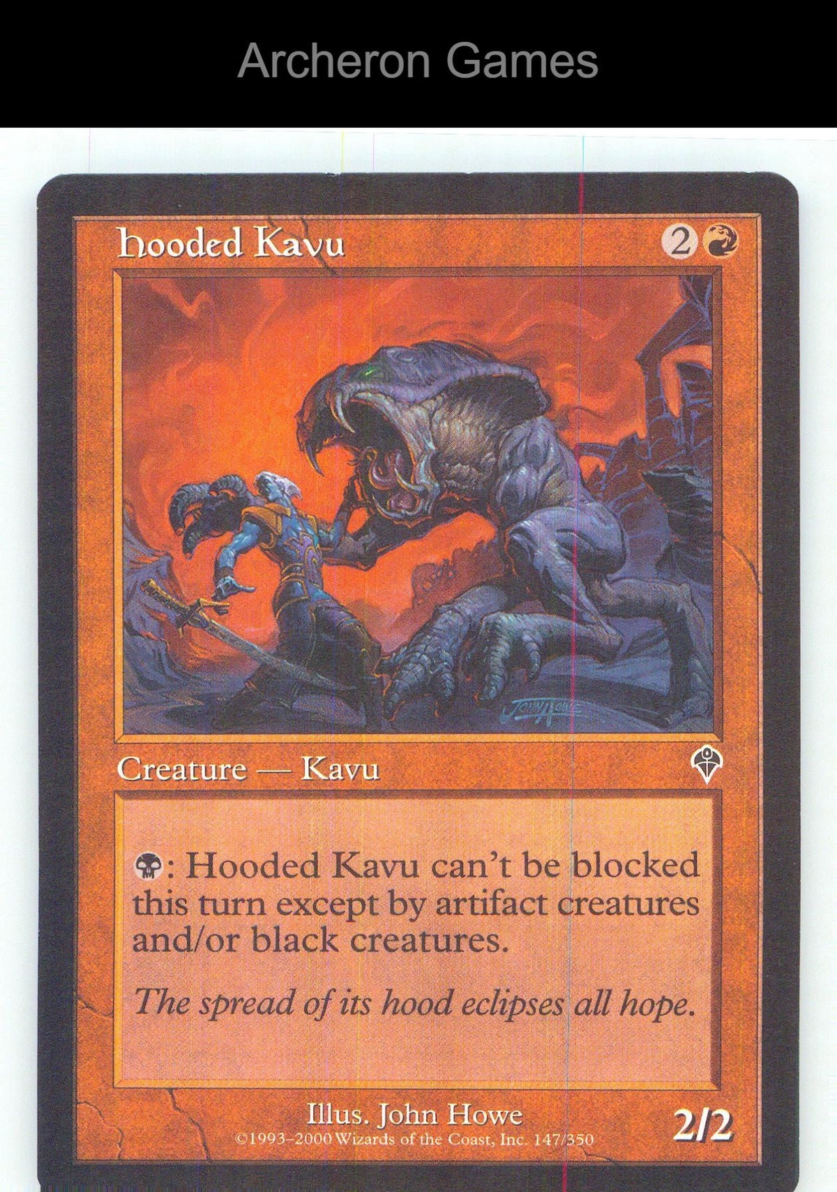 Hooded Kavu INV 147 C MTG Card NM/EX+