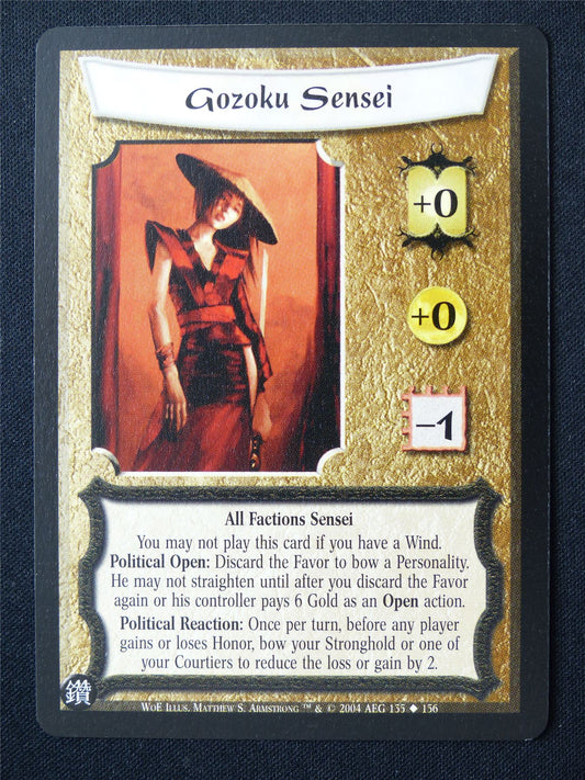 Gozoku Sensei - WoE - Legend of the Five Rings L5R Card #11V