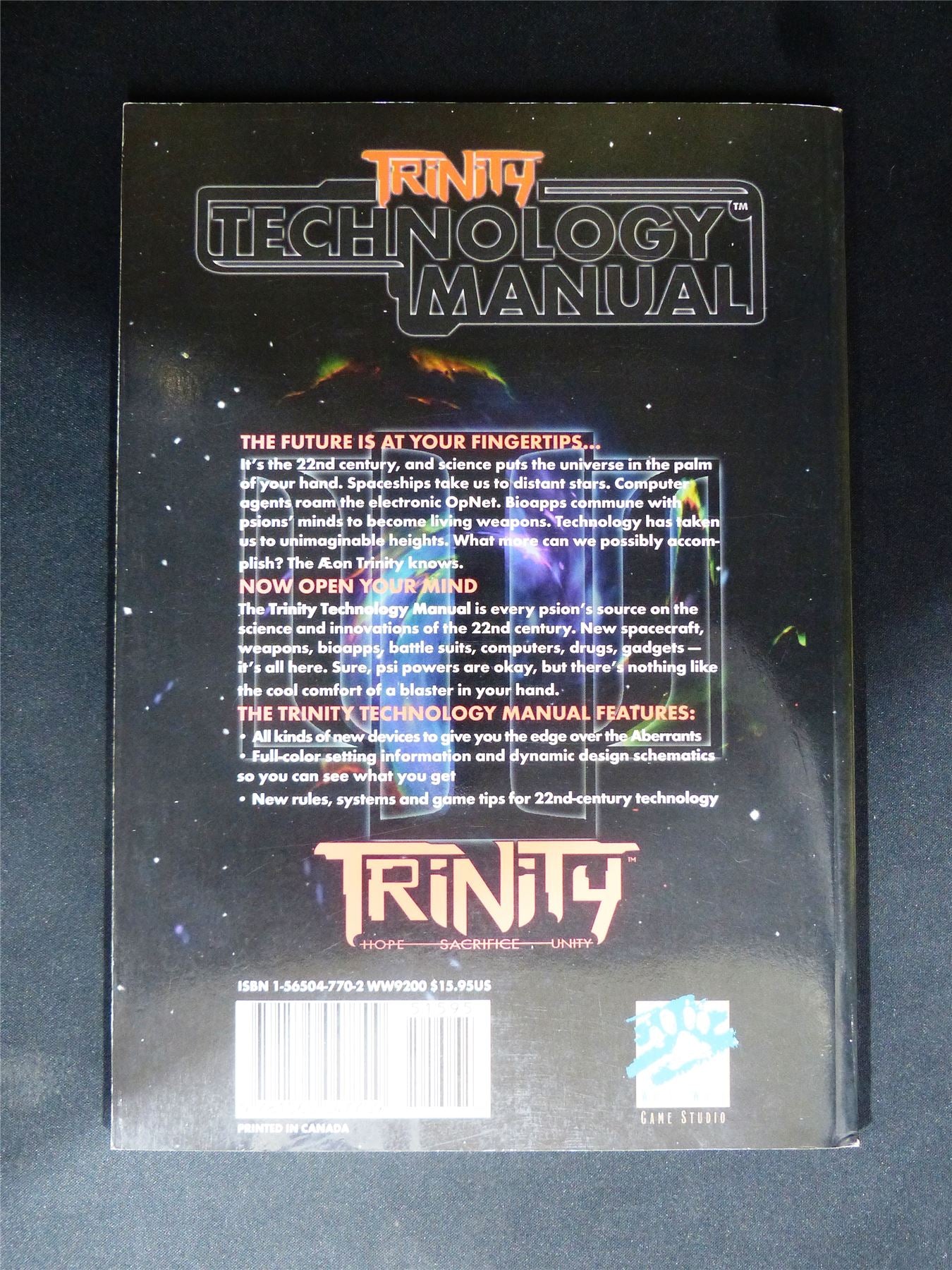 Trinity: Technology Manual WW9200 - White Wolf Roleplay Softback #2UX