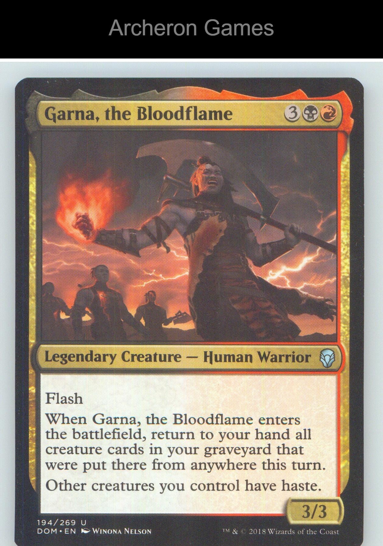 Garna, the Bloodflame DOM 194 UC MTG Card NM/EX+