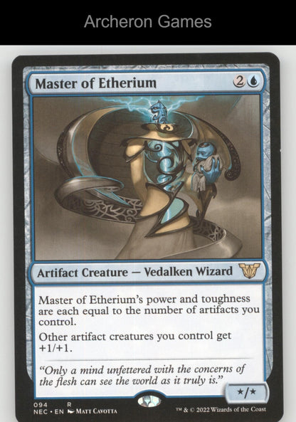 Master of Etherium 94 R MTG Card Commander: Kamigawa: Neon Dynasty