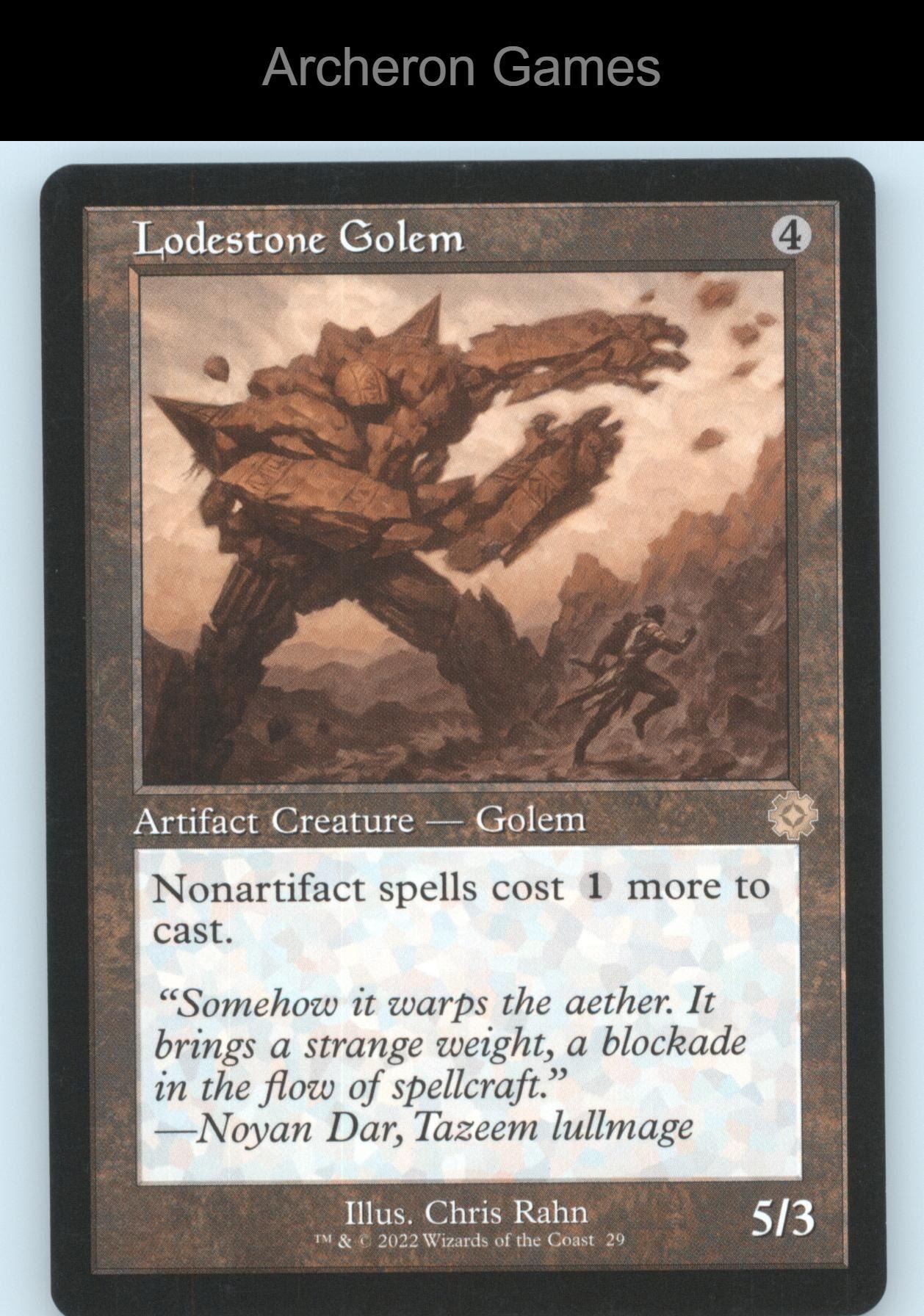 Lodestone Golem 29 R MTG Card The Brothers' War: Retro Frame Artifacts