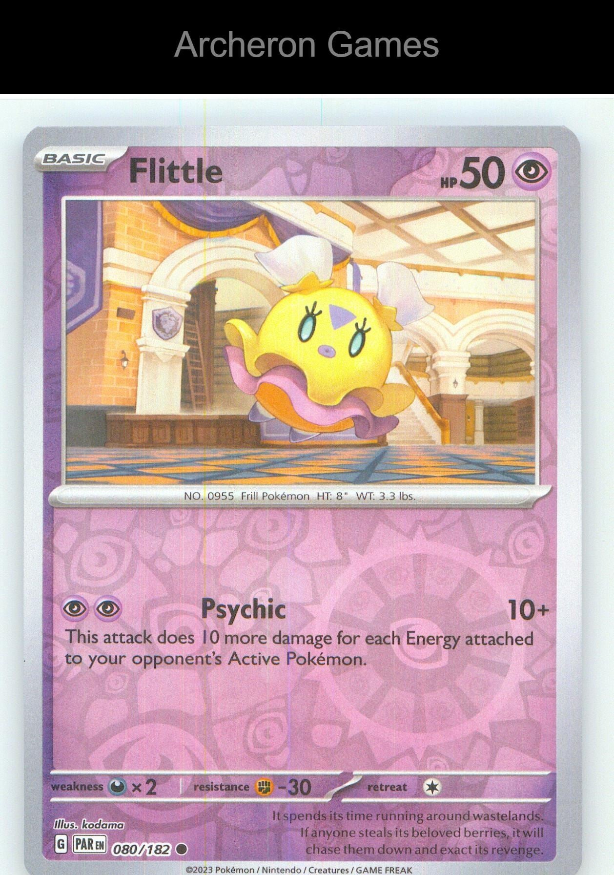 Pokemon Card Flittle PAR 080/182 C Paradox Rift Reverse Holo