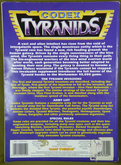 Tyranids Codex 2nd edition - Softback - Warhammer 40k #1KW