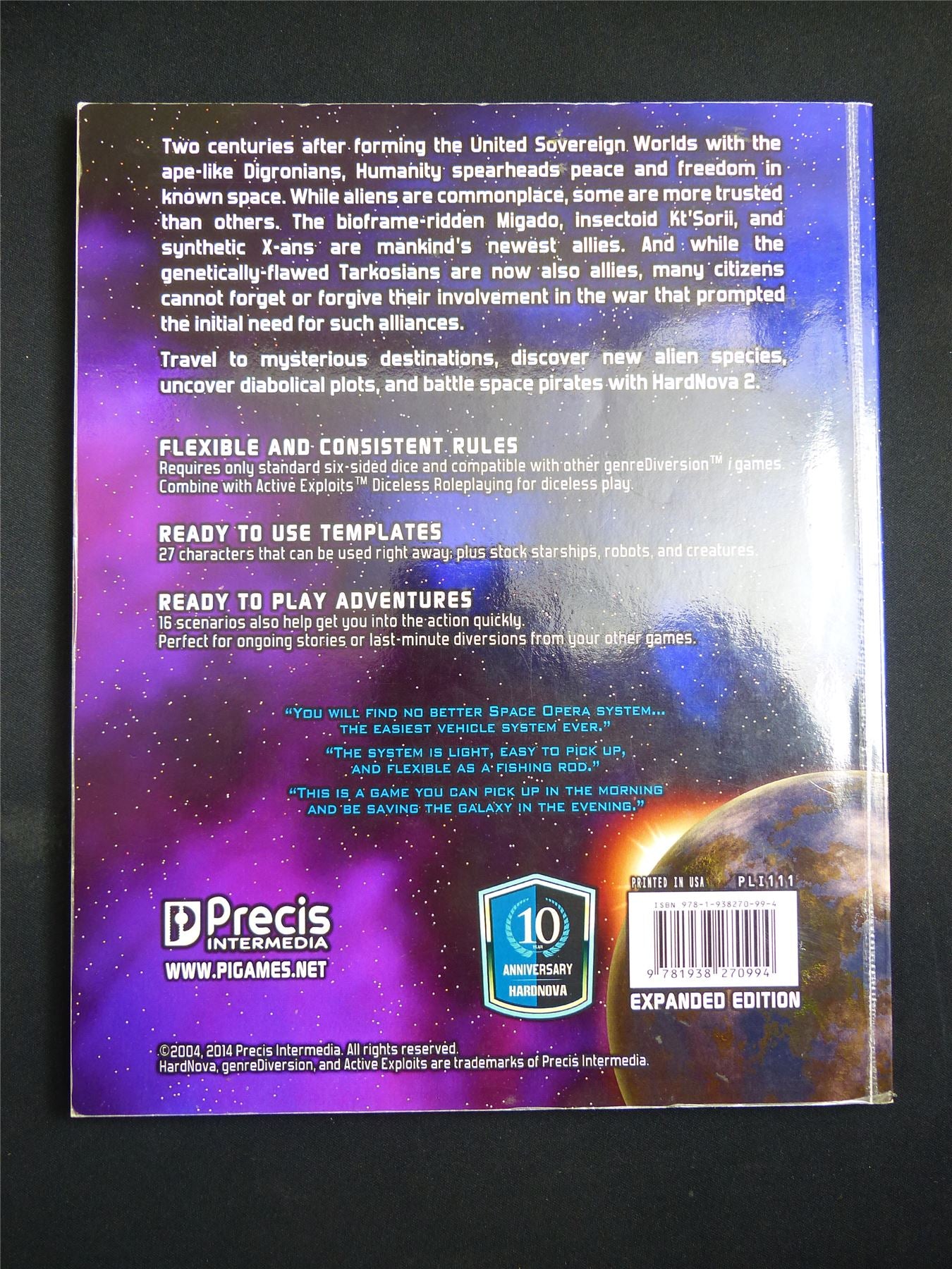 Hardnova Space Action Roleplaying Game Revised & Expanded Edition - Precis Intermedia Softback #2M4