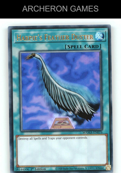 Harpie's Feather Duster Ultra Rare YUGIOH Card