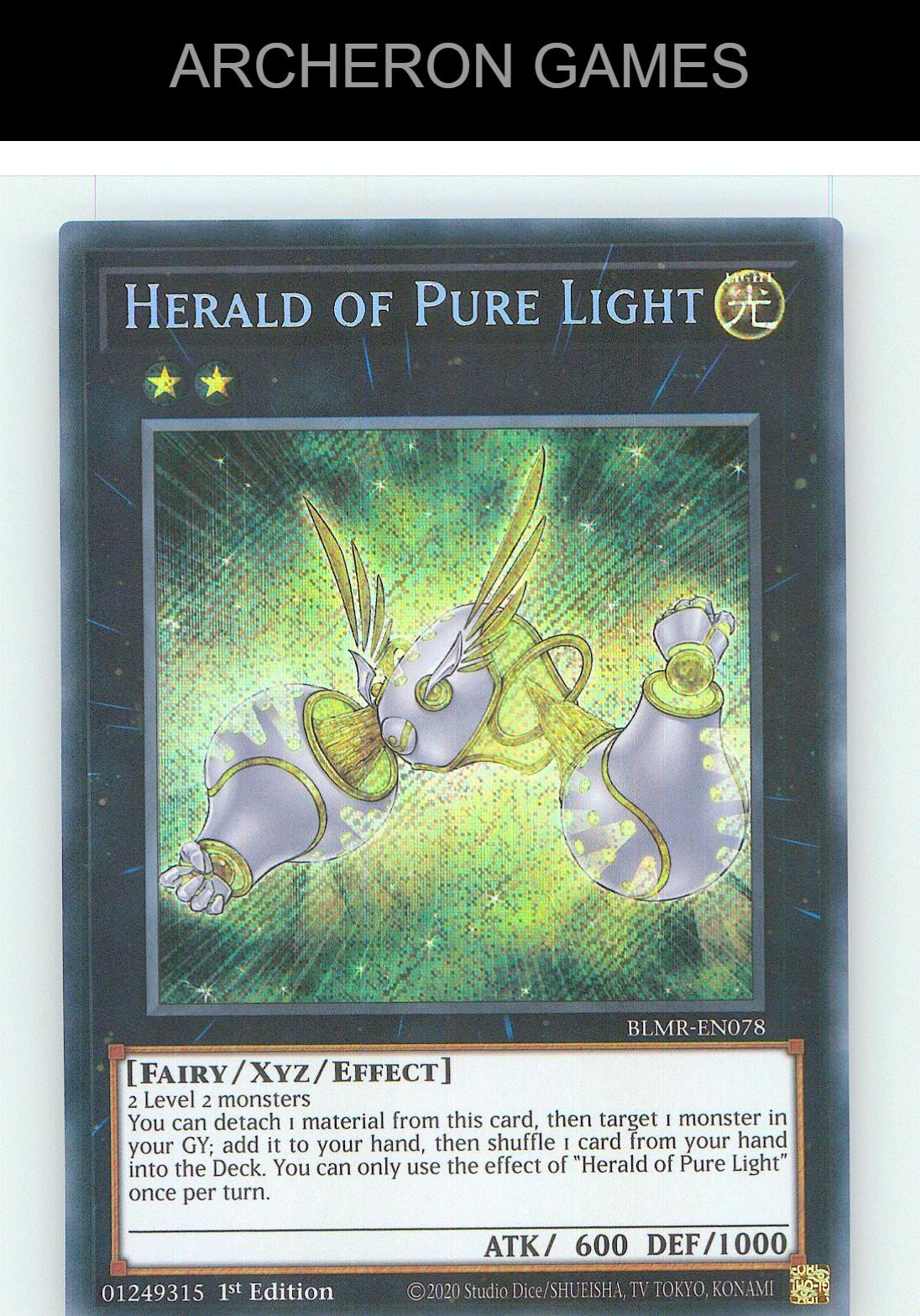 Herald of Pure Light SEC YUGIOH Card 1st Edition