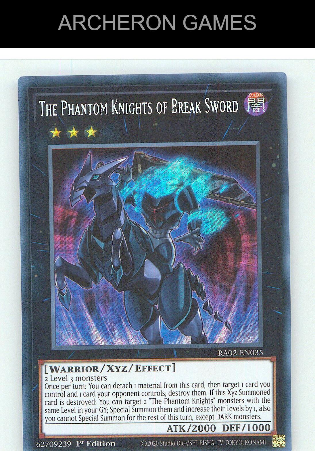 The Phantom Knights of Break Sword (Secret Rare) SEC YUGIOH Card 1st Edition