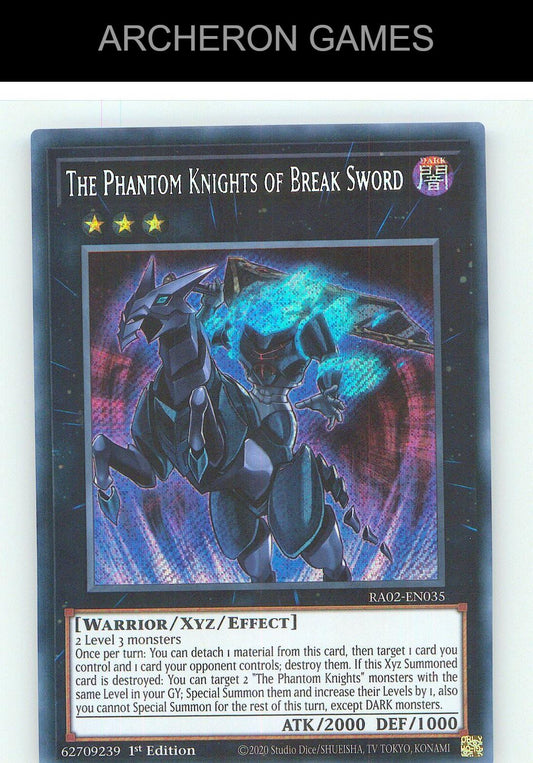 The Phantom Knights of Break Sword (Secret Rare) SEC YUGIOH Card 1st Edition