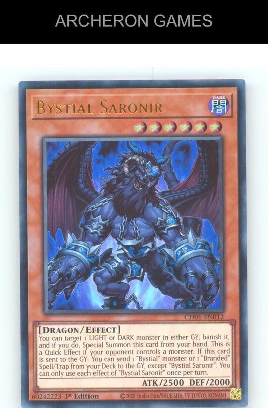 Bystial Saronir Ultra Rare YUGIOH Card 1st Edition