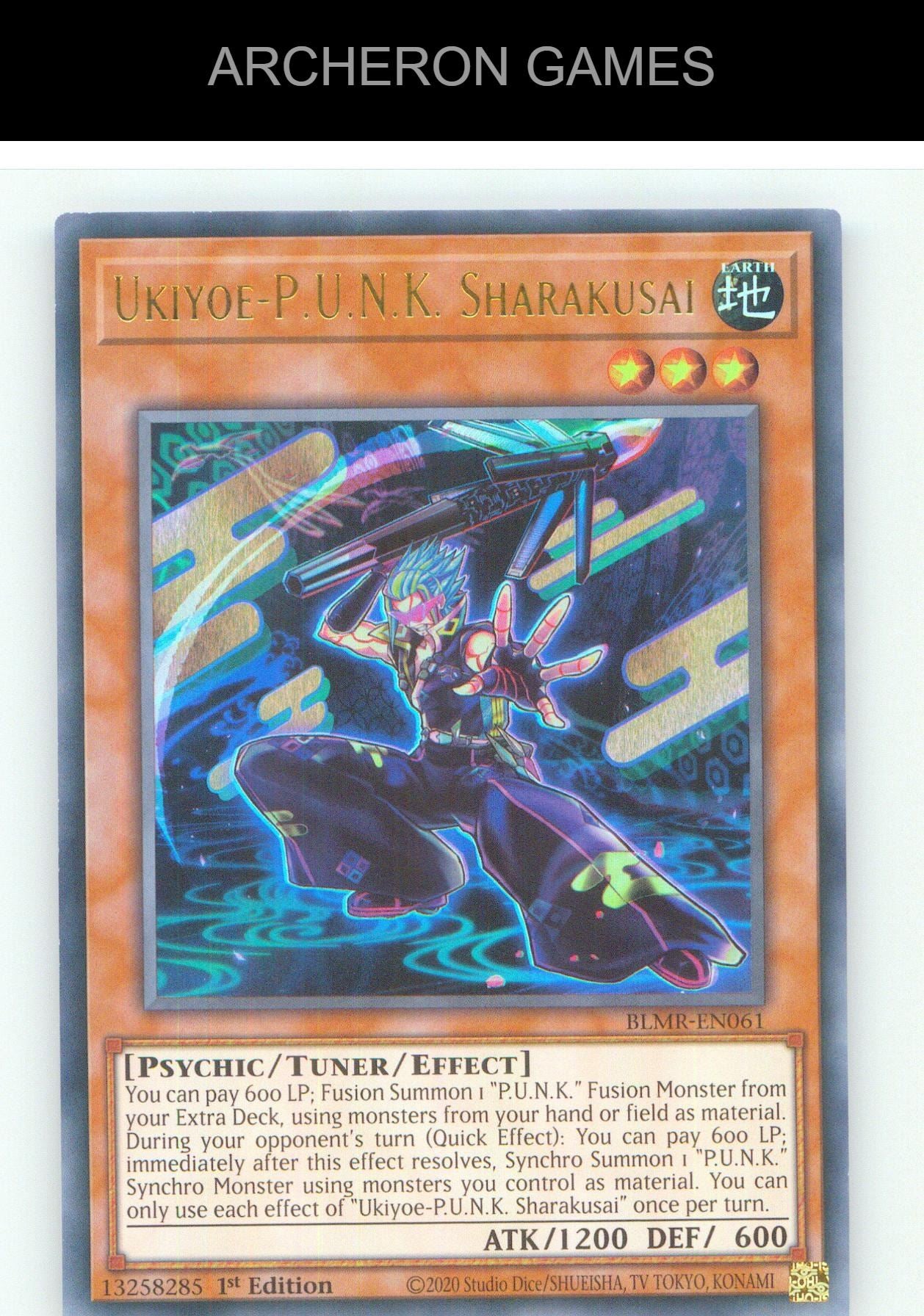 Ukiyoe-P.U.N.K. Sharakusai UR YUGIOH Card 1st Edition