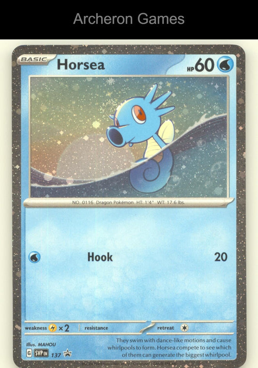 Pokemon Card Horsea (Cosmo Holo) SVP 137 P Scarlet & Violet Promo