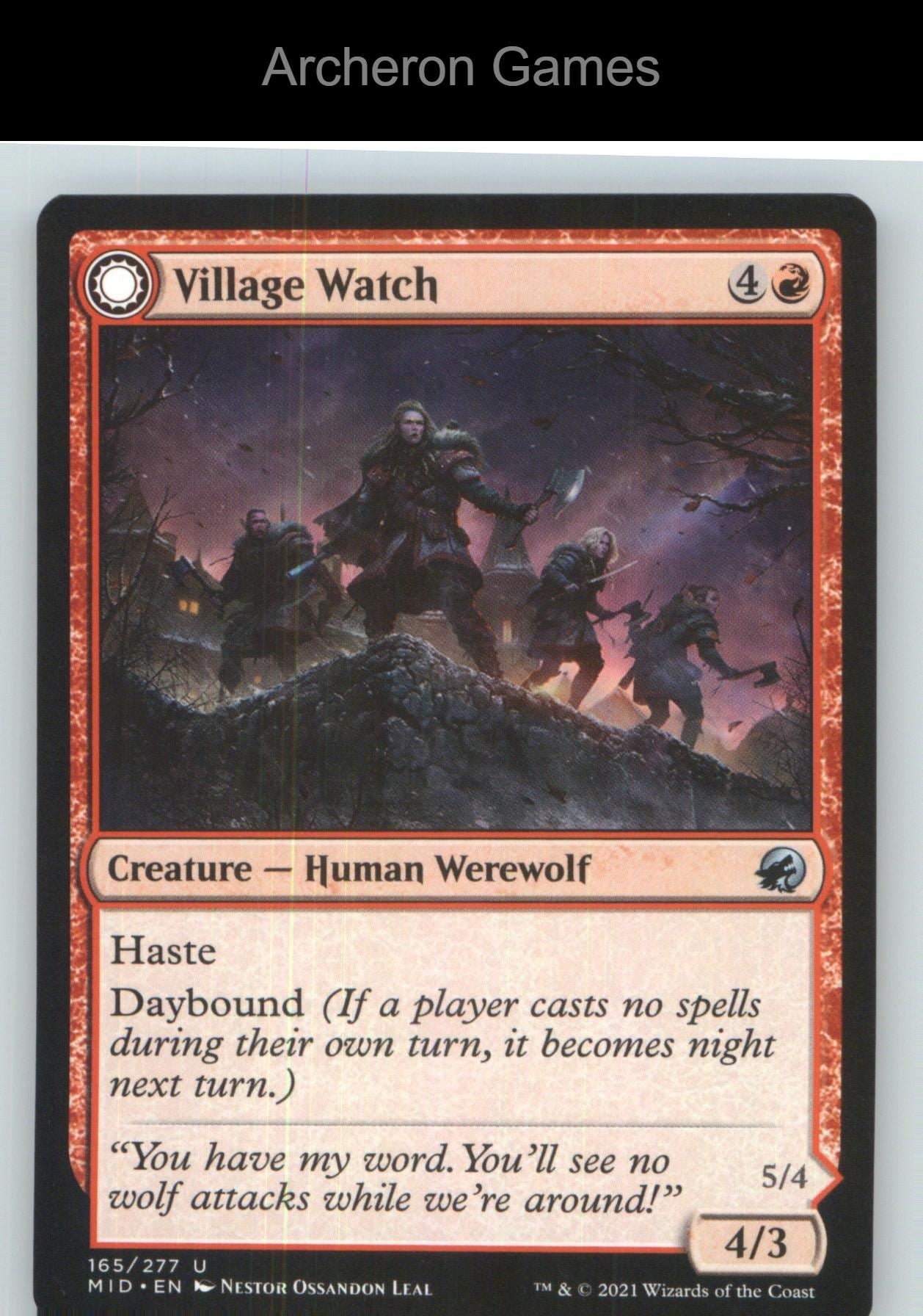 Village Watch MID 165 UC MTG Card NM/EX+