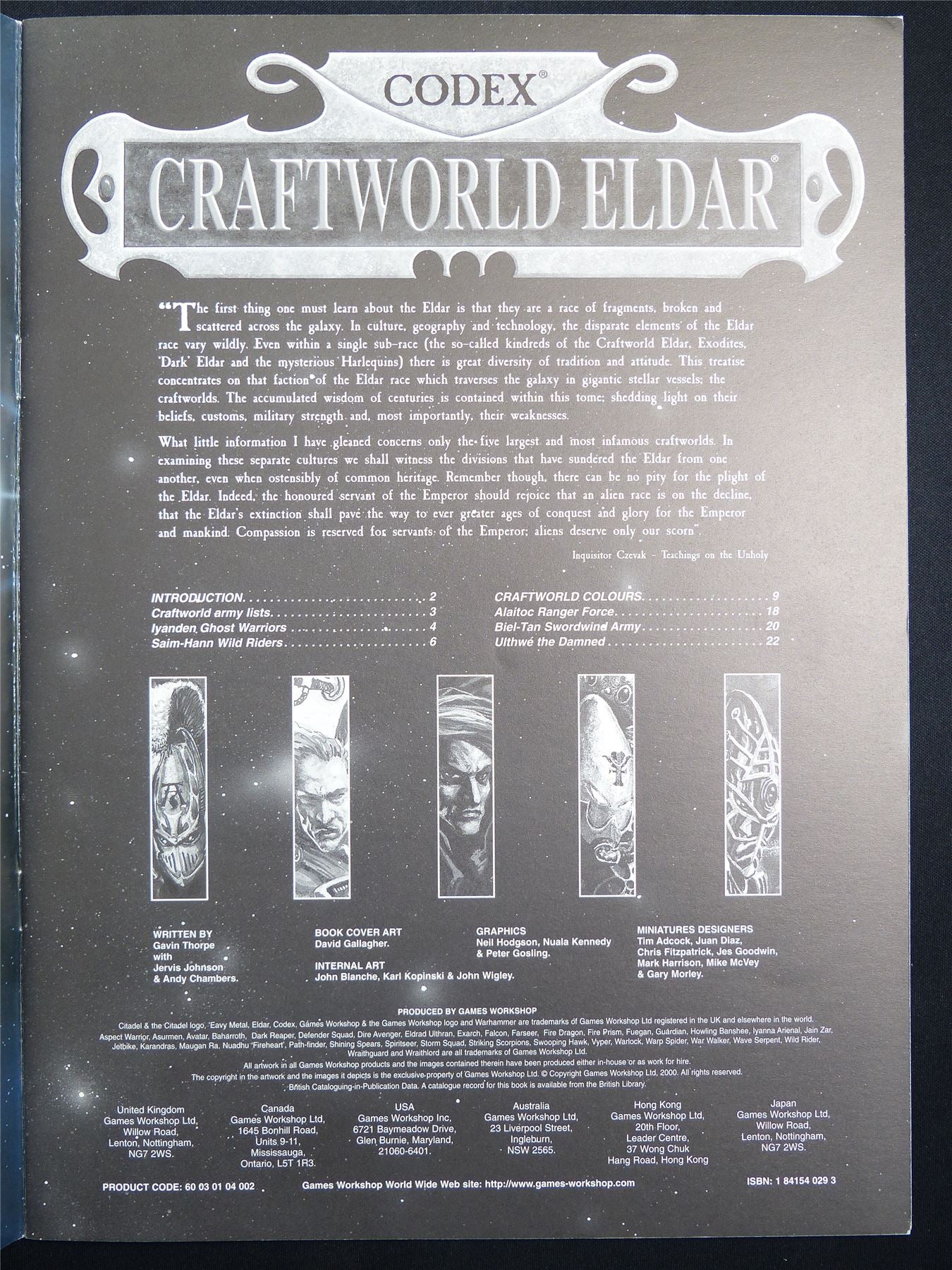 Craftworld Eldar 3rd Edition Codex Softback - Warhammer 40K #1OR