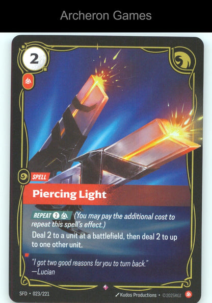 Piercing Light SFD 023/221 R  Card Spiritforged