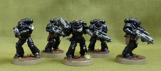 Primaris Intercessors set of 5 painted - Iron Hands - Warhammer 40K #1HI