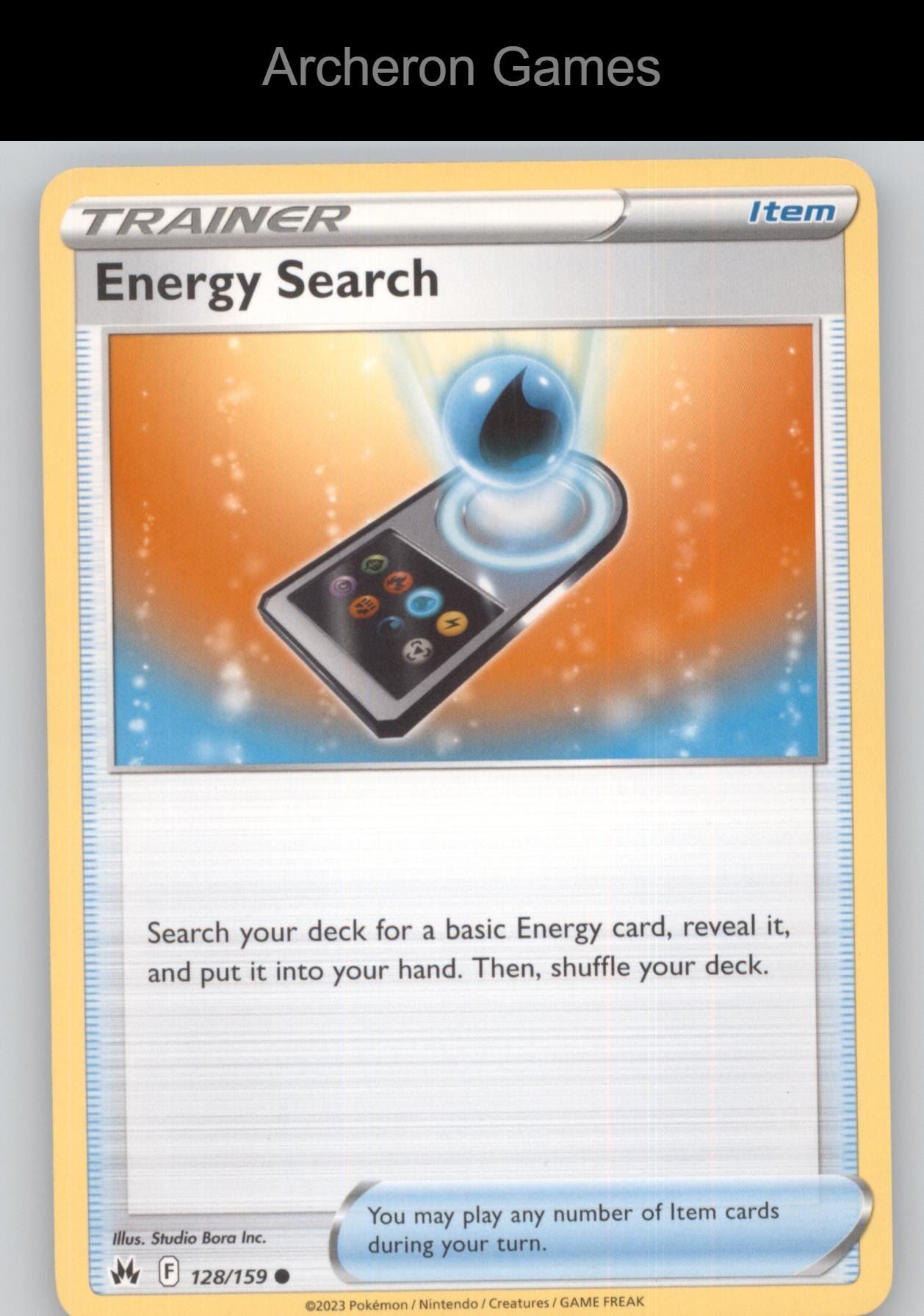 Pokemon Card Energy Search CRZ 128/159 C Crown Zenith