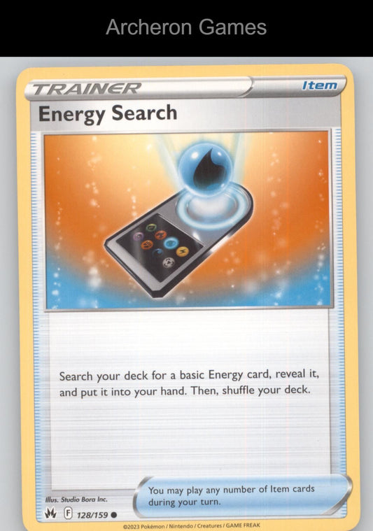 Pokemon Card Energy Search CRZ 128/159 C Crown Zenith