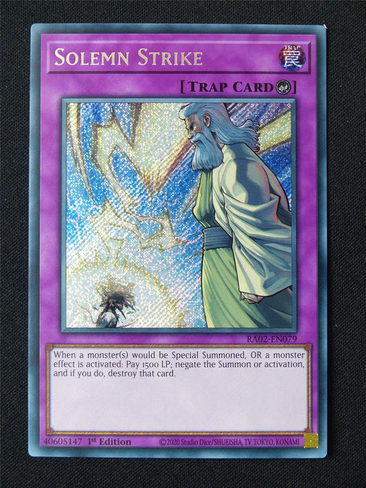 Solemn Strike RA02 Secret Rare - 1st ed Yugioh Card #31N