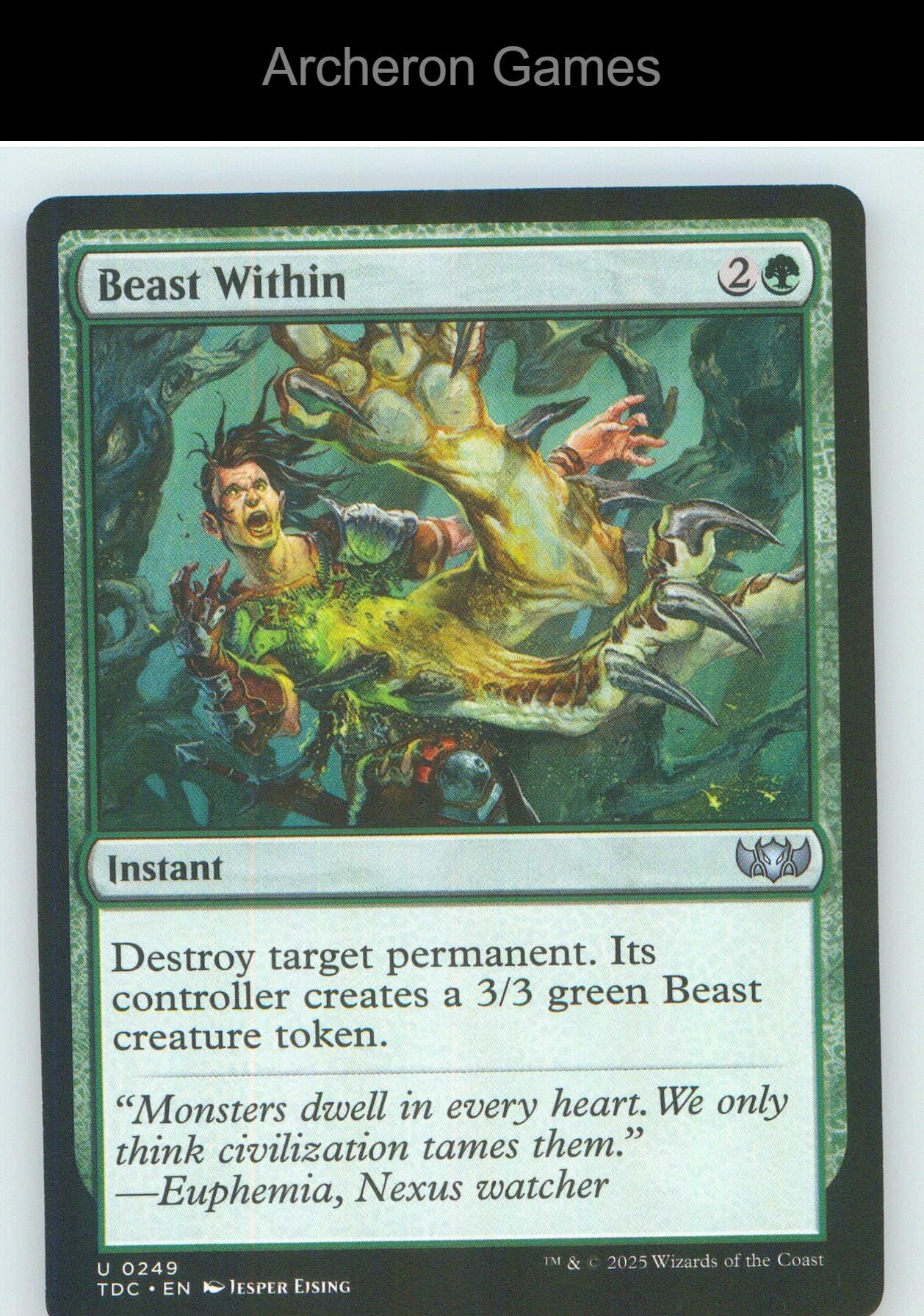 Beast Within TDC 249 UC MTG Card NM/EX+