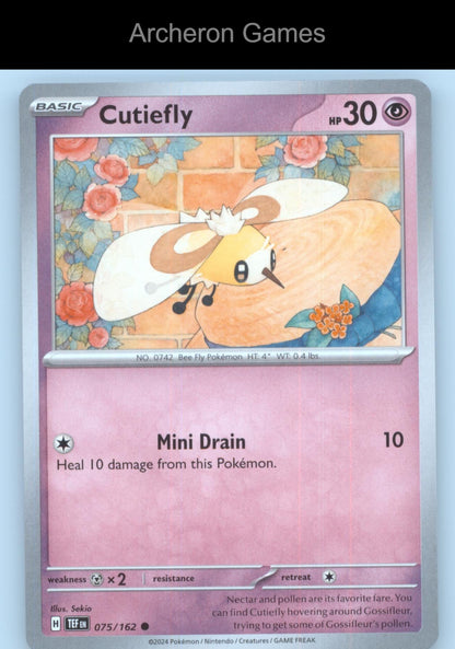 Pokemon Card Cutiefly TEF 075/162 C Temporal Forces