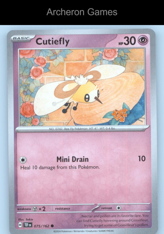 Pokemon Card Cutiefly TEF 075/162 C Temporal Forces
