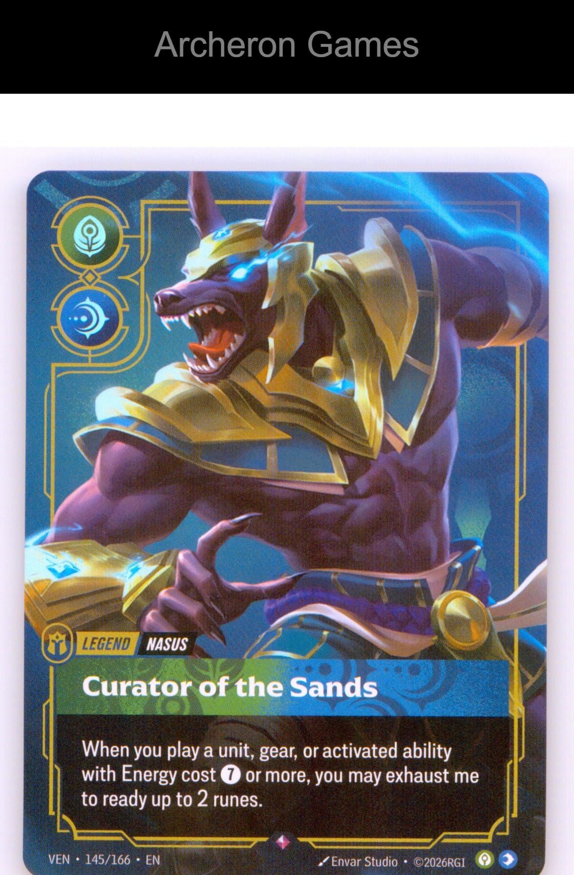 Nasus - Curator of the Sands VEN 145/166 R Vendetta Riftbound Card