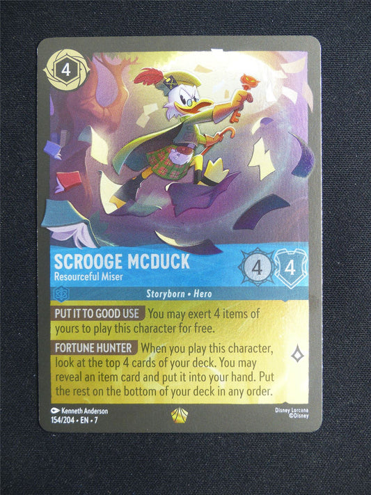 Scrooge McDuck Resourceful Miser 154/204 Foil - Lorcana Card #207
