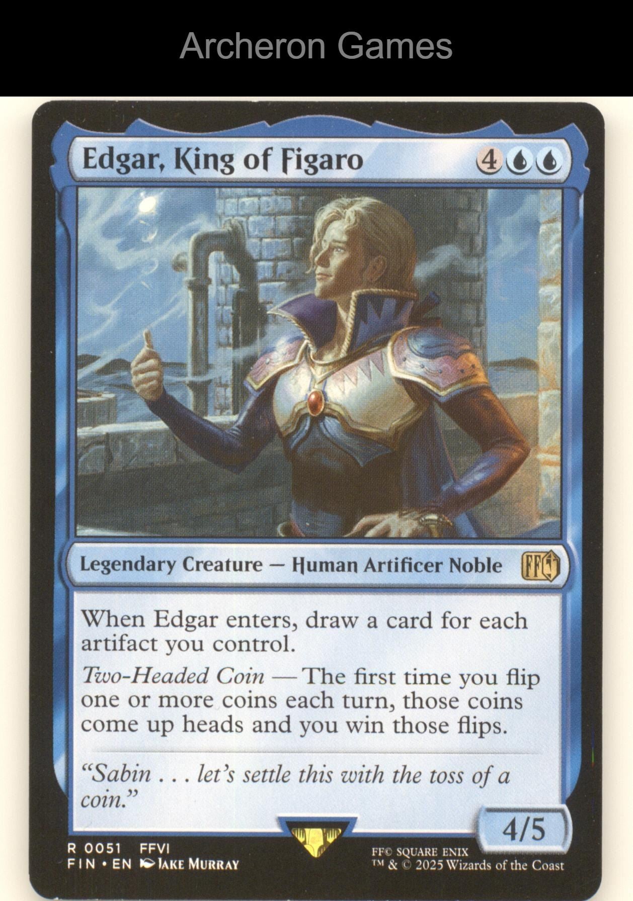 Edgar, King of Figaro 51 R MTG Card FINAL FANTASY