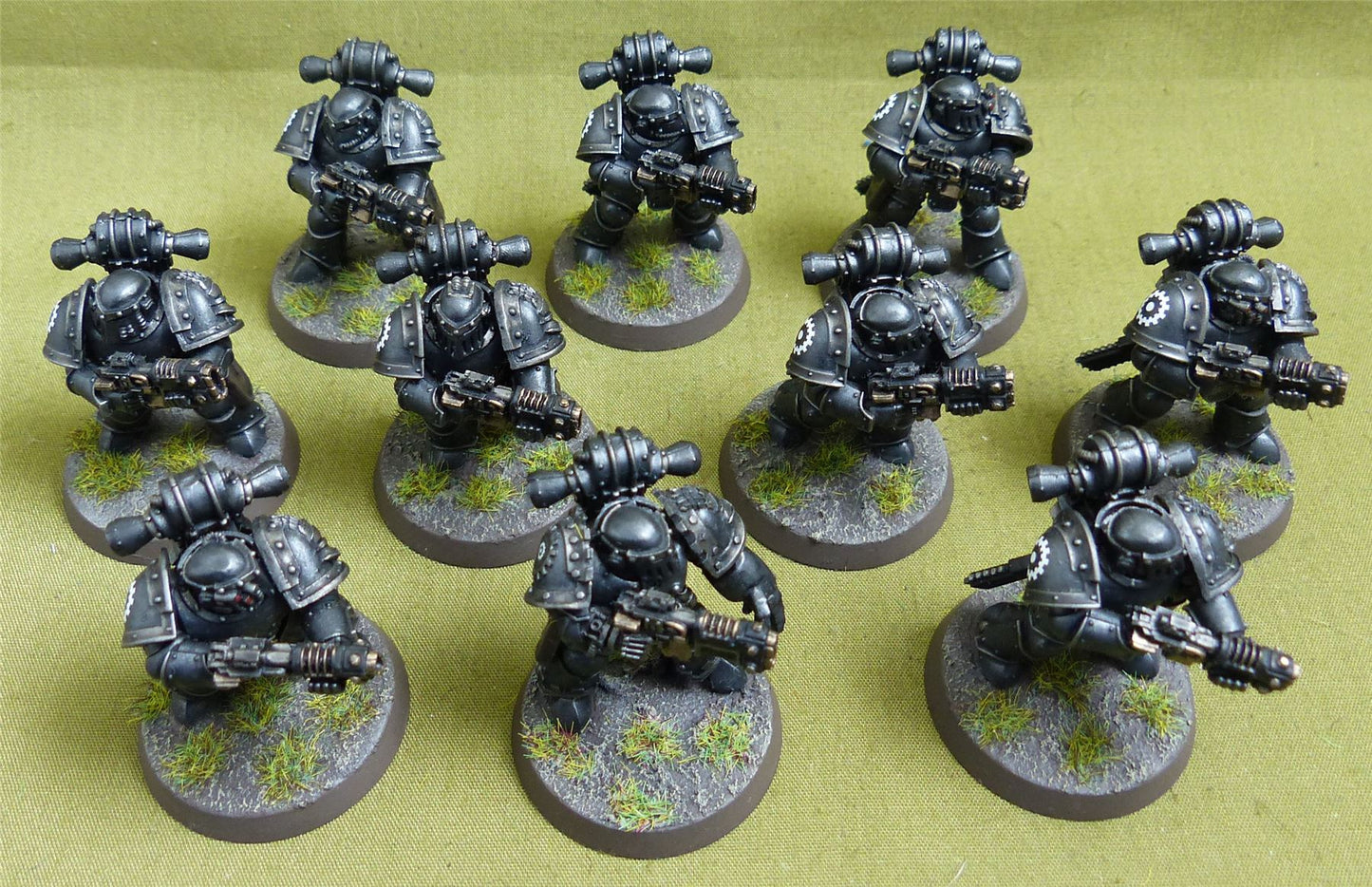 MKIII Tactical Squad set of 10 painted - Iron Hands - Warhammer Horus Heresy #2QH
