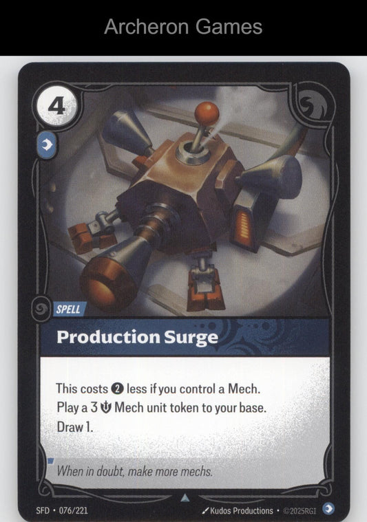 Production Surge SFD 076/221 UC  Card Spiritforged
