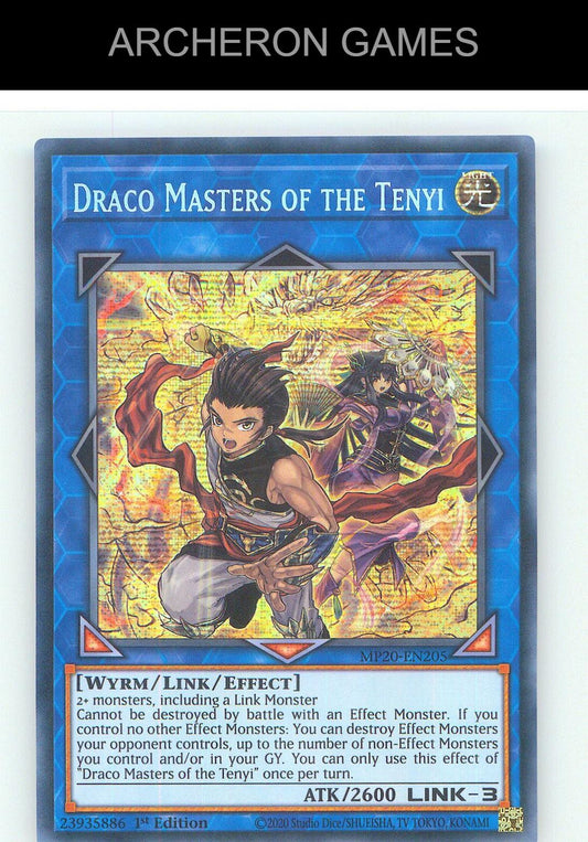 Draco Masters of the Tenyi Prismatic Secret Rare YUGIOH Card 1st Edition